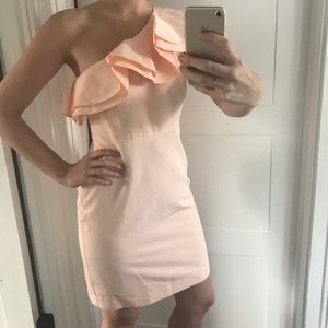 J Crew Pastel One-Shoulder Dress